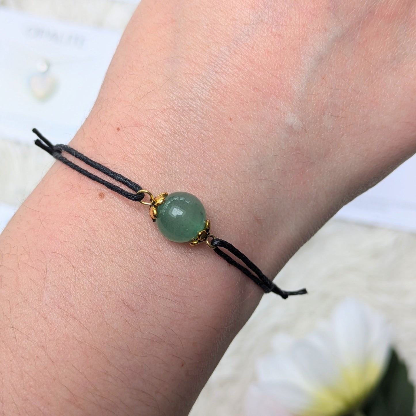 Green Aventurine Corded Bracelet image 1