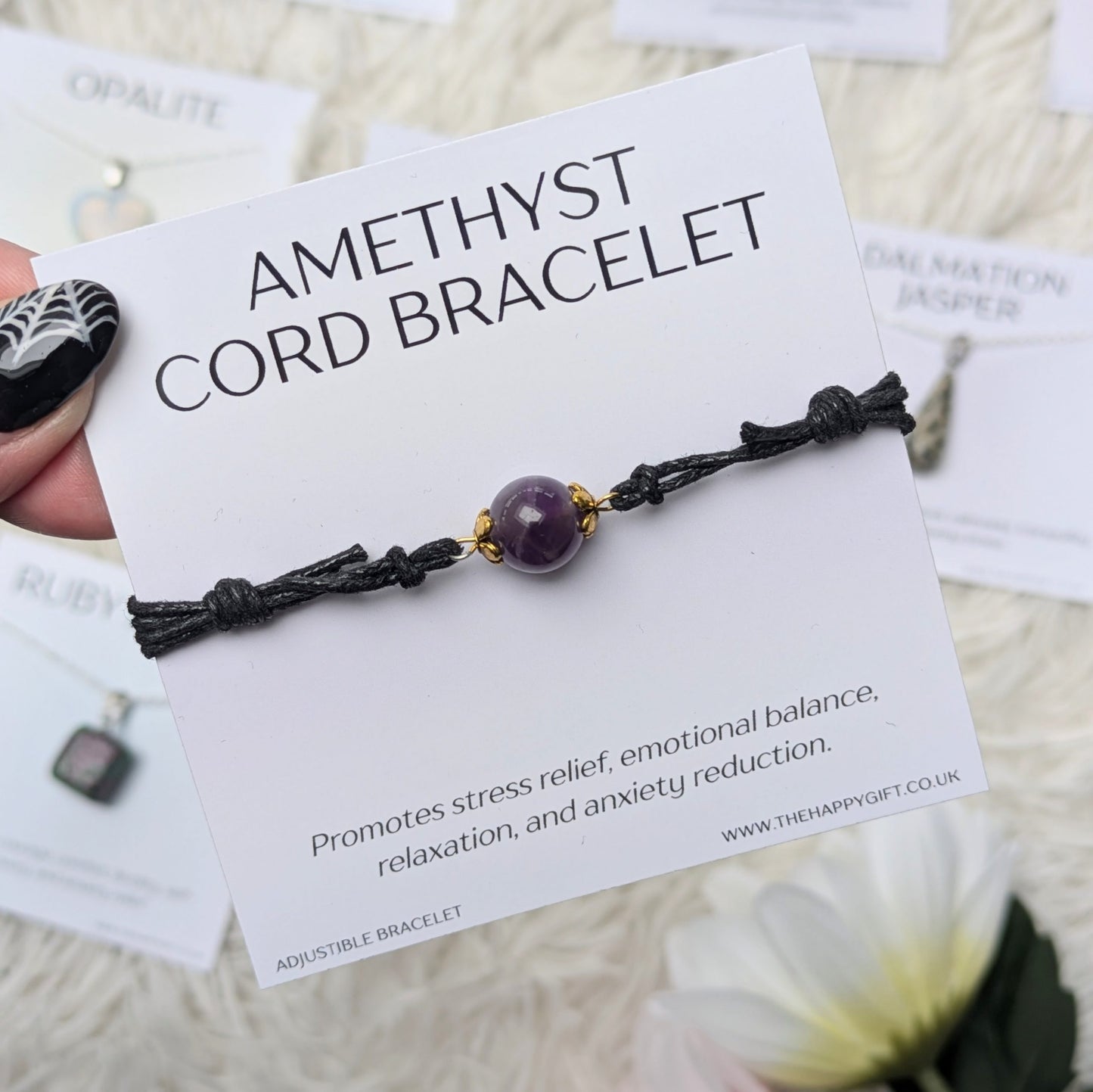 Amethyst Corded Bracelet image 0