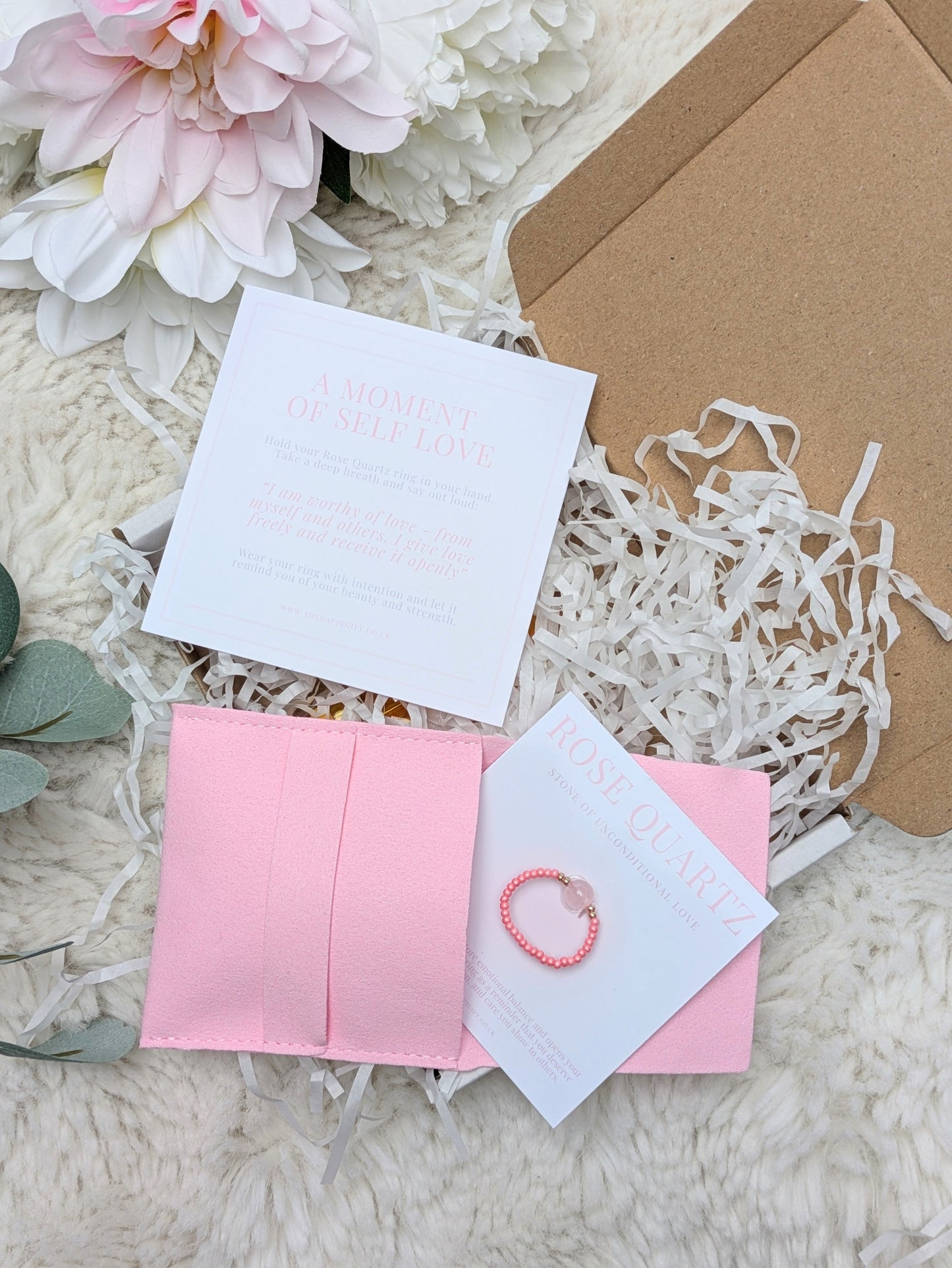 Rose Quartz Crystal Ring