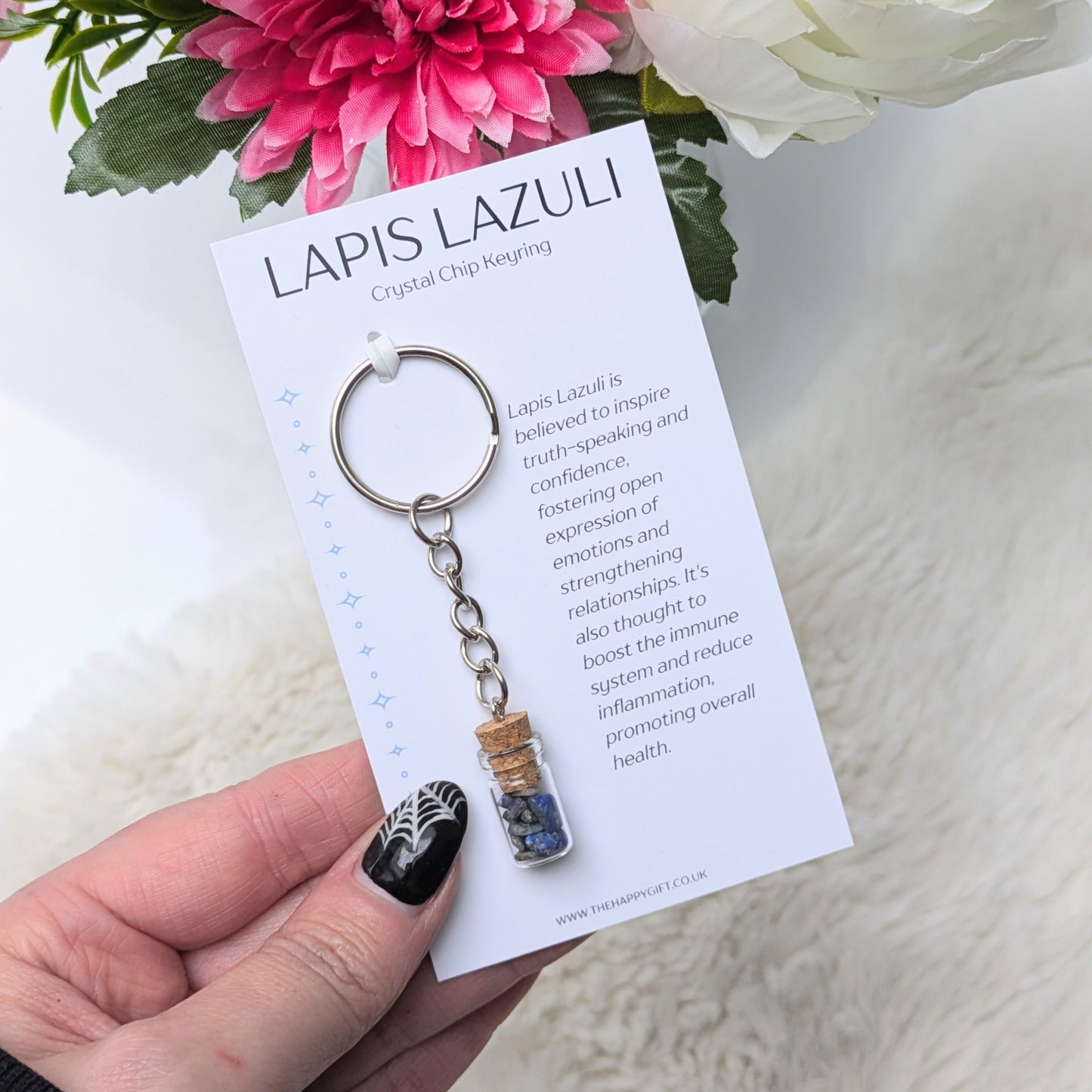 Lapis Lazuli Crystal Jar Keyring image 0