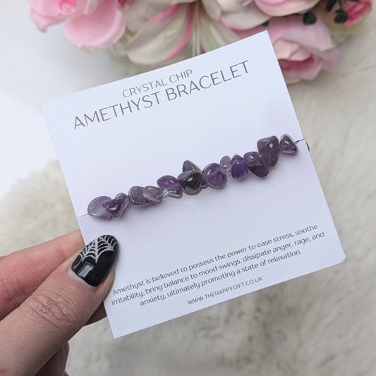 Amethyst Crystal Chip Bracelet image 0