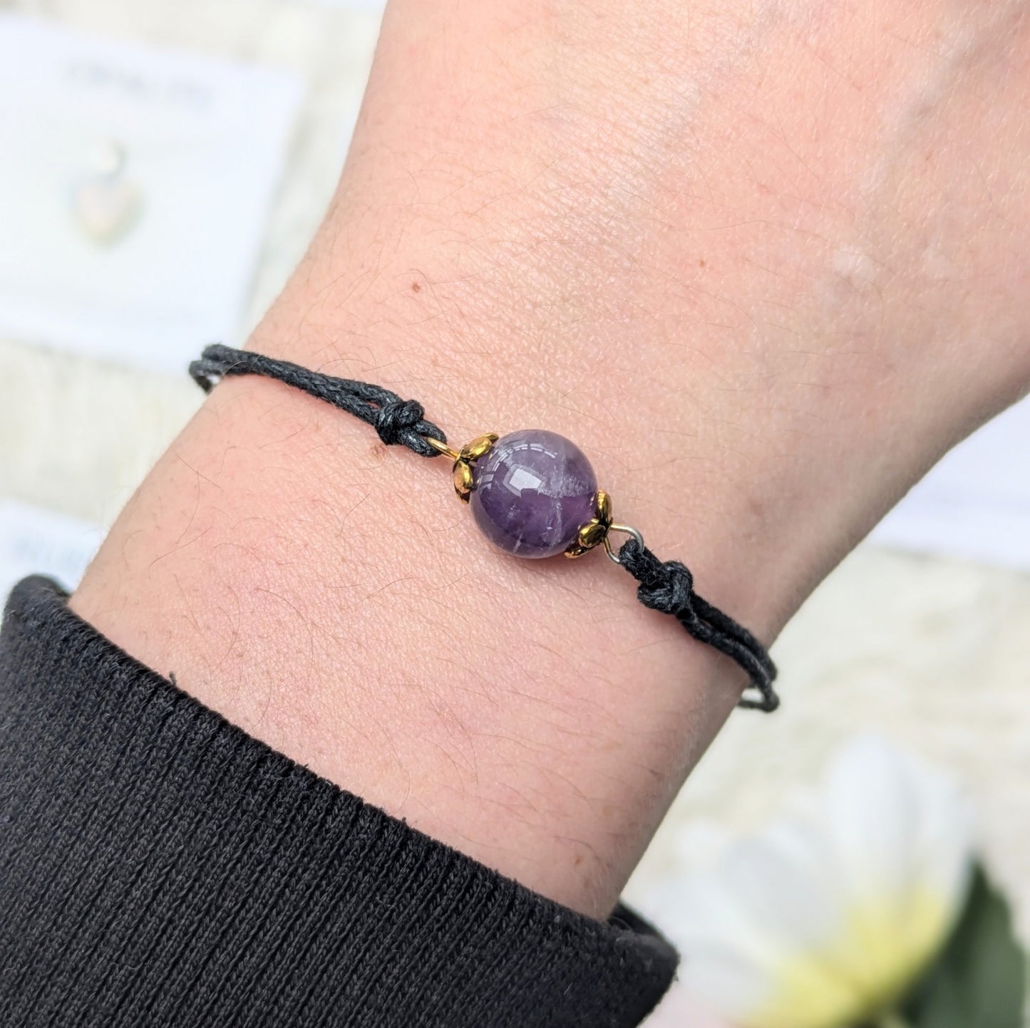 Amethyst Corded Bracelet image 1