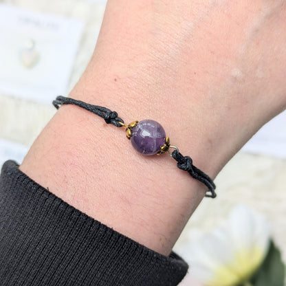 Amethyst Corded Bracelet image 1