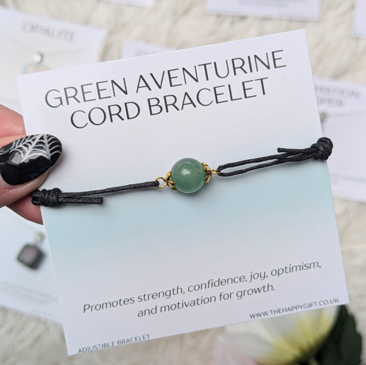 Green Aventurine Corded Bracelet image 0