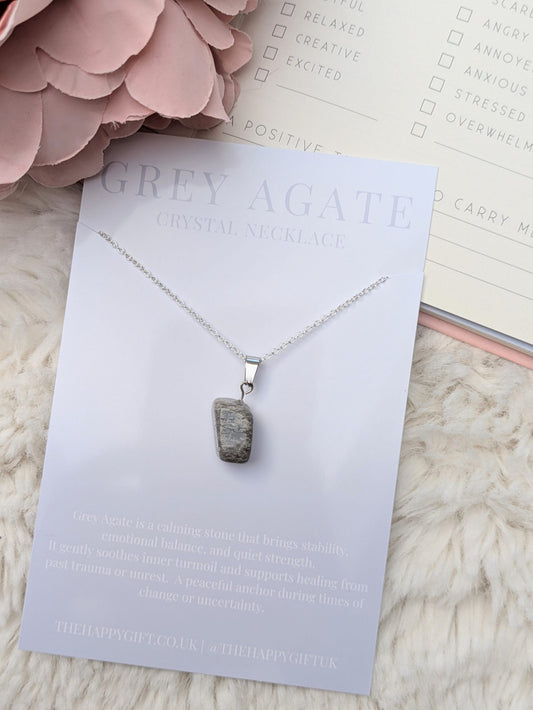 Grey Agate Necklace image 0