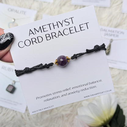 Amethyst Corded Bracelet image 0