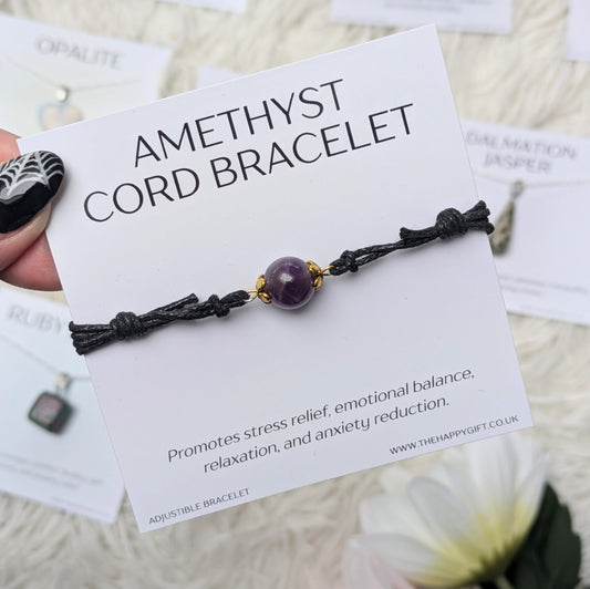 Amethyst Corded Bracelet image 0