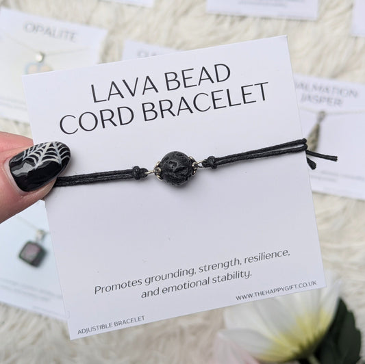 Lava Bead Corded Bracelet image 0