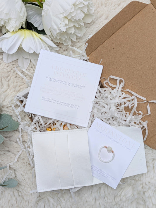 Moonstone Crystal Ring