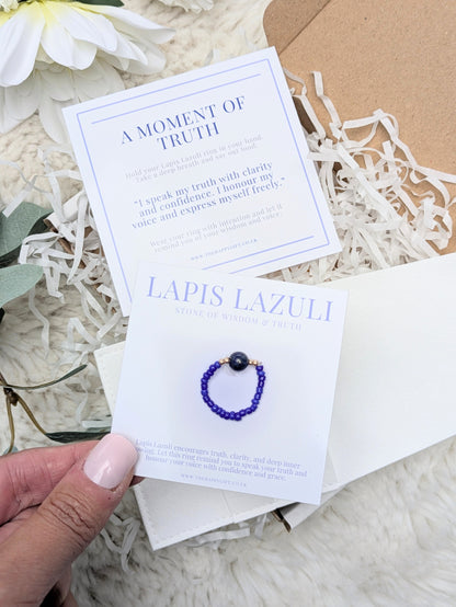 Lapis Lazuli Crystal Ring