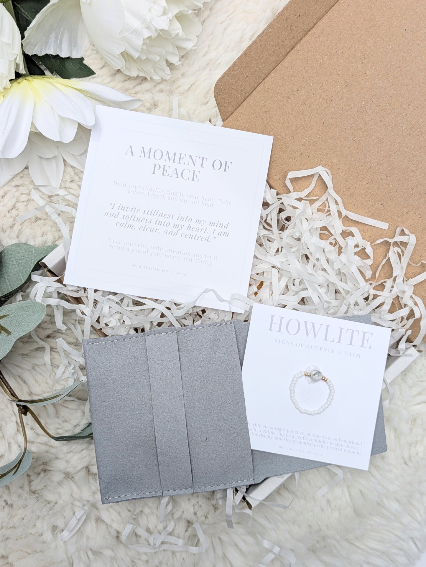 Howlite Crystal Ring