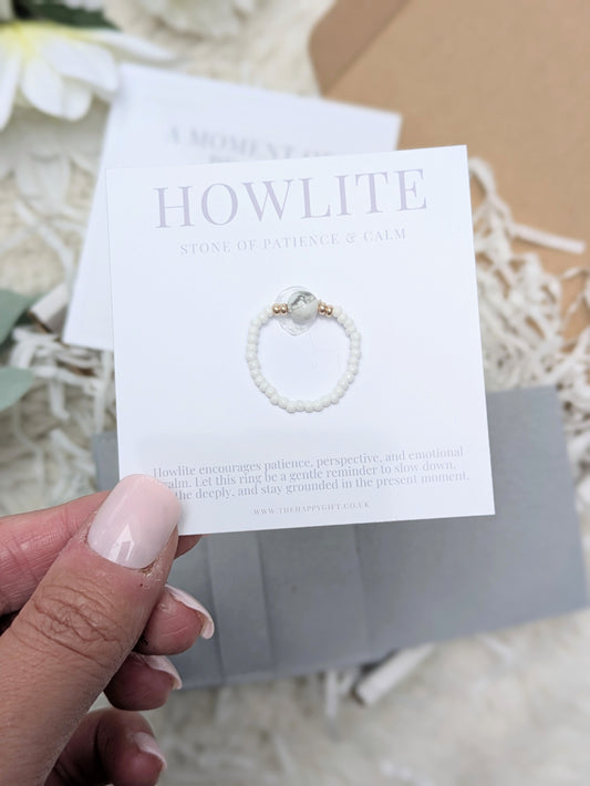 Howlite Crystal Ring