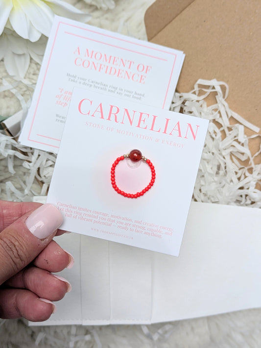 Carnelian Crystal Ring