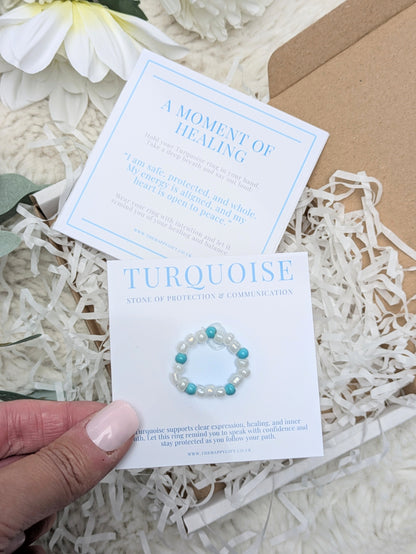 Turquoise Crystal Ring